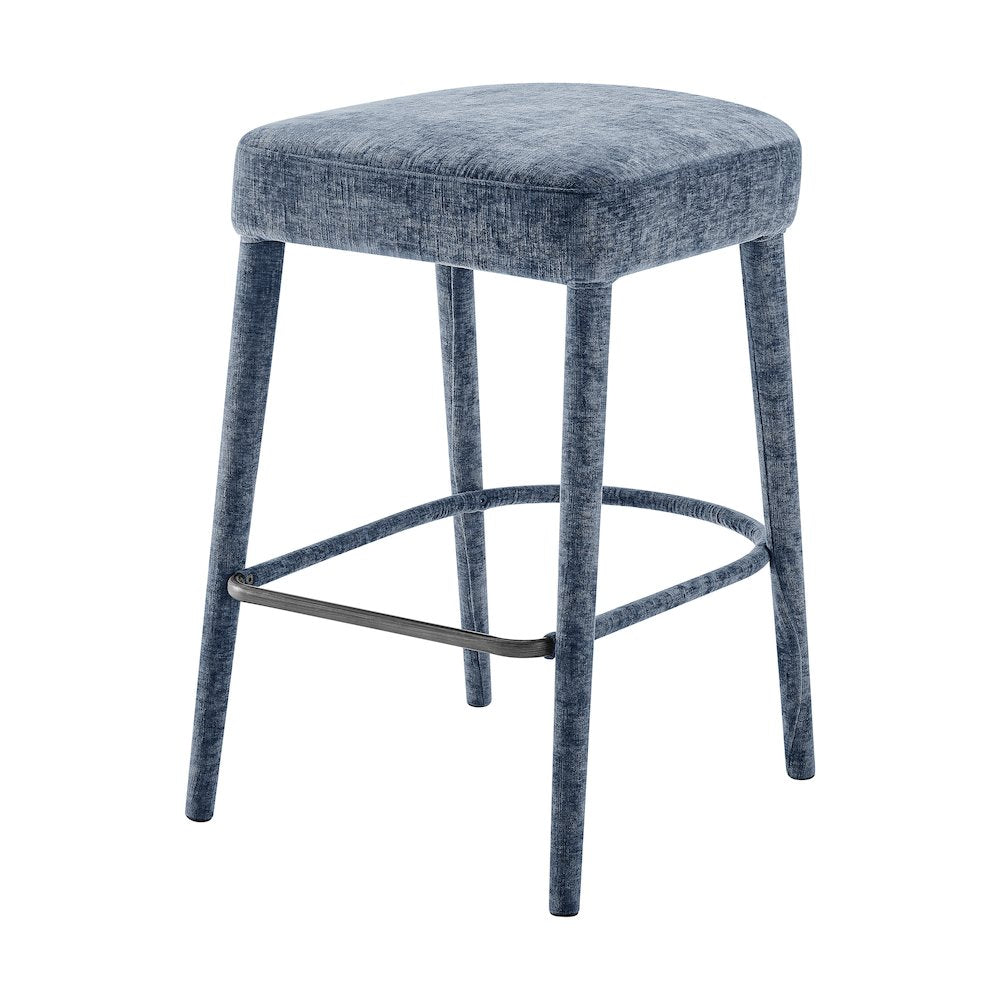 Rylee Chenille Backless Counter Stool, (Set of 2)