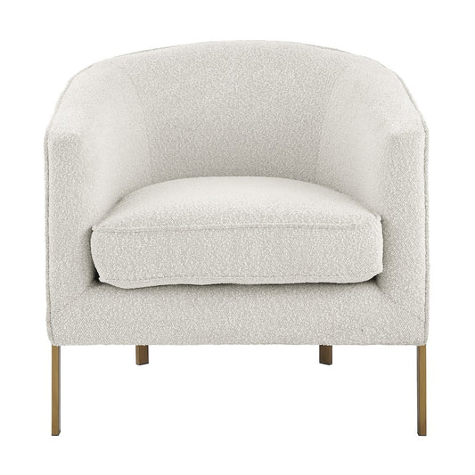 Harrod Boucle Accent Arm Chair Antique Gold Legs