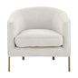 Harrod Boucle Accent Arm Chair Antique Gold Legs