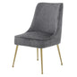 Cedric KD Fabric Dining Side Chair Gold Legs, (Set of 2)