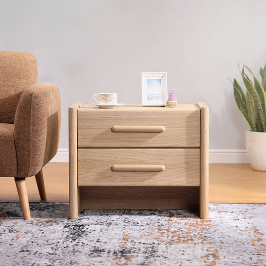 Fortville 2-Drawer Accent Table - Light Oak