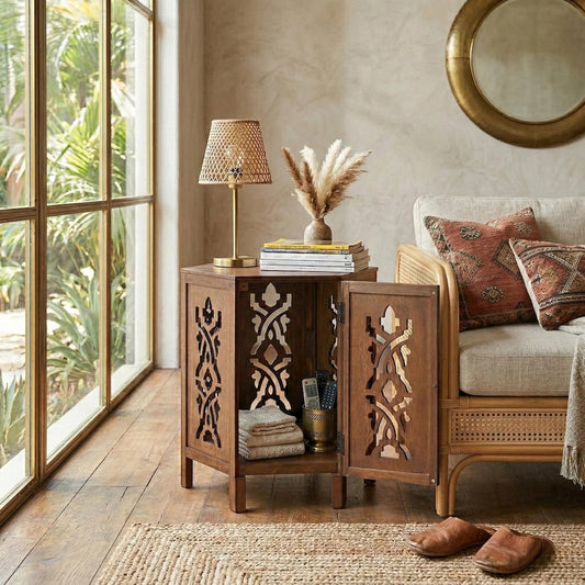 Seema Accent Table - Walnut