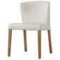 Albie Diamond Stitching Faux Leather Dining Side Chair, (Set of 2)