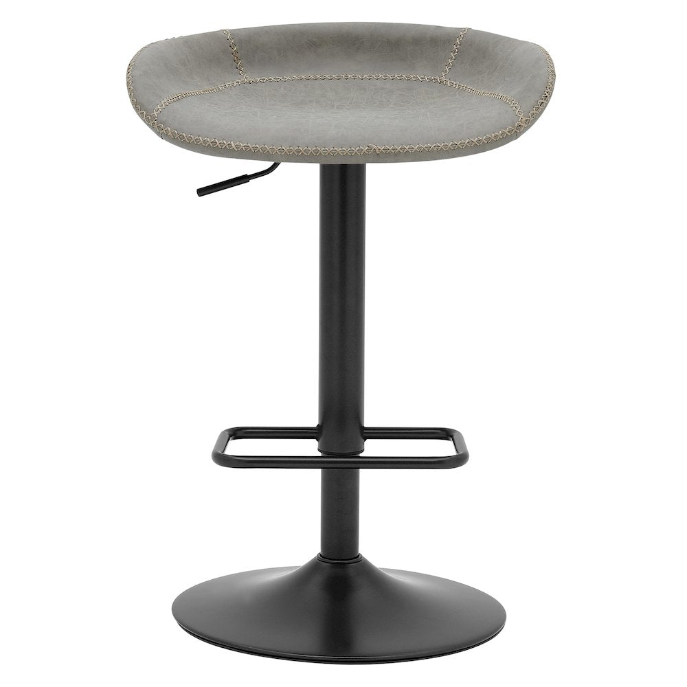 Rogue Faux Leather Gaslift Swivel Bar Stool, (Set of 2)