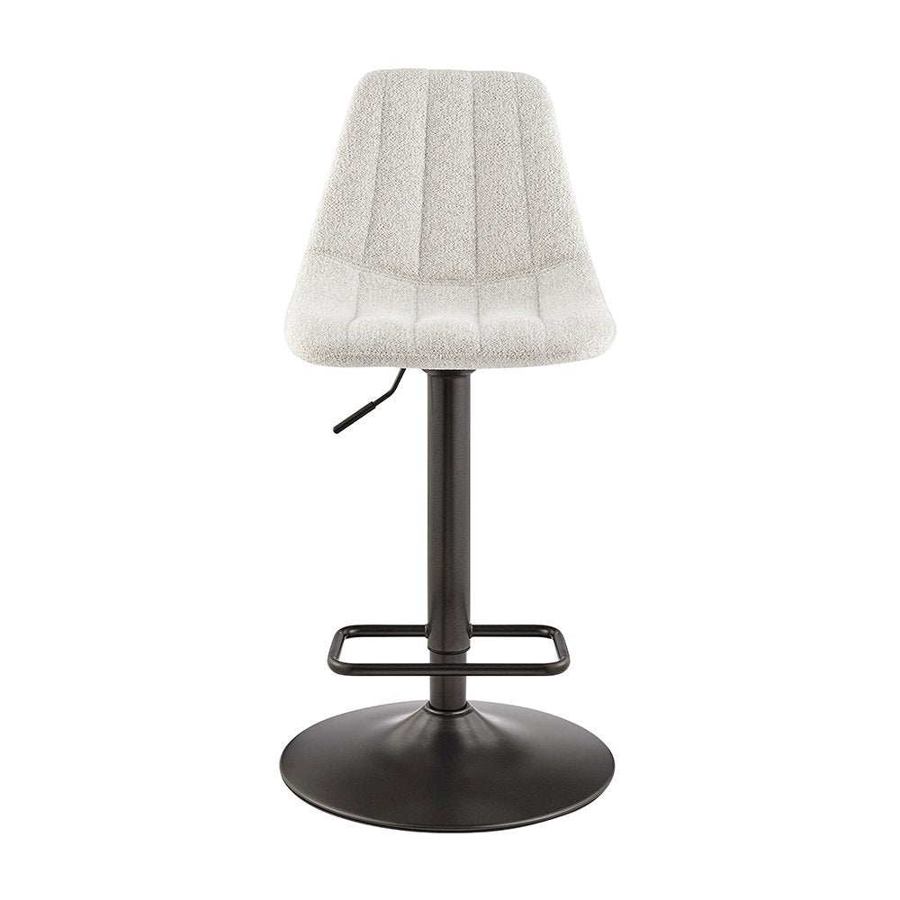 Robert Boucle Gaslift Swivel Bar Stool, (Set of 2)