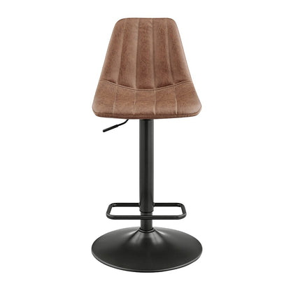 Robert Faux Leather Gaslift Swivel Bar Stool, (Set of 2)