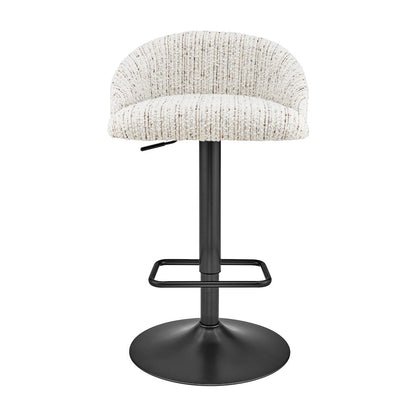 Jorrell Boucle Gaslift Swivel Bar Stool, (Set of 2)
