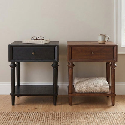 Romilda 1-Drawer Accent Table - Walnut
