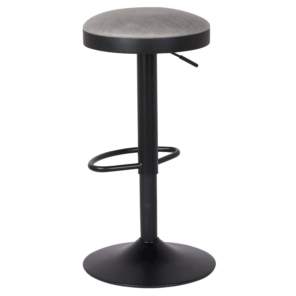 Juno Faux Leather Gaslift Backless Swivel Bar Stool, (Set of 2)