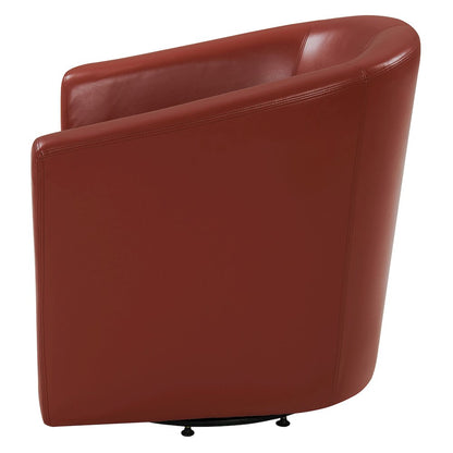 Hayden Bonded Leather Swivel Accent Arm Chair