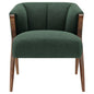 Florence Fabric Accent Chair Brown Legs