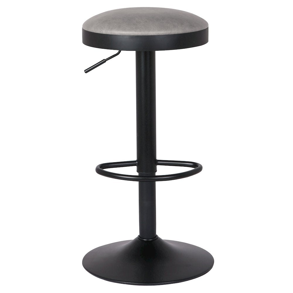 Juno Faux Leather Gaslift Backless Swivel Bar Stool, (Set of 2)