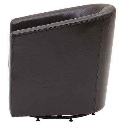 Hayden Bonded Leather Swivel Accent Arm Chair