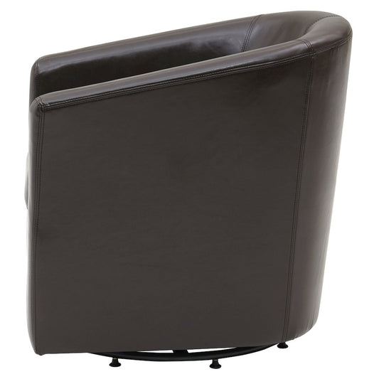 Hayden Bonded Leather Swivel Accent Arm Chair