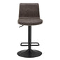 Jayden Faux Leather Low Back Gaslift Bar Stool, (Set of 2)