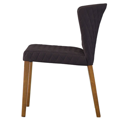 Albie Diamond Stitching Faux Leather Chair, (Set of 2)