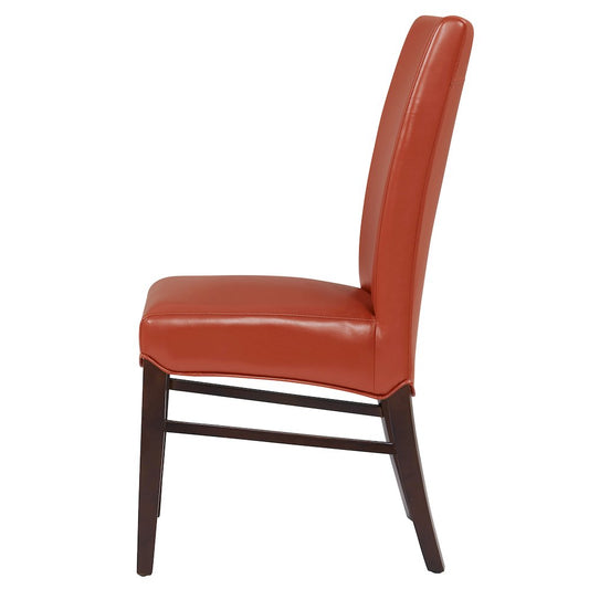 Milton Bonded Leather Dining Side Chair, (Set of 2)