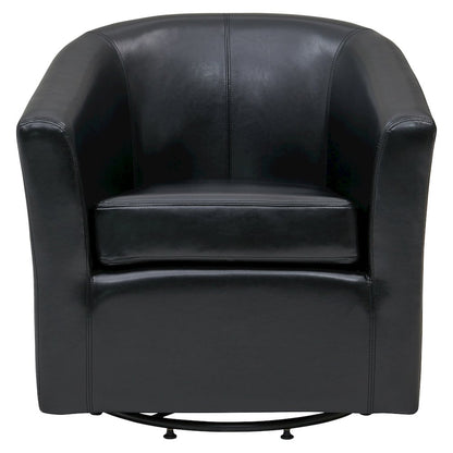 Hayden Bonded Leather Swivel Accent Arm Chair