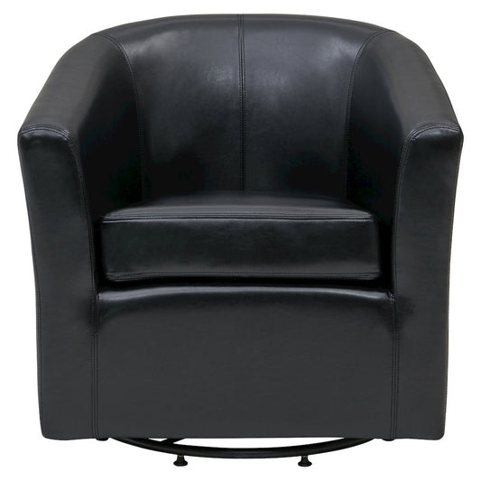 Hayden Bonded Leather Swivel Accent Arm Chair
