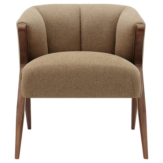 Florence Fabric Accent Chair Brown Legs