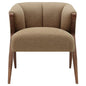 Florence Fabric Accent Chair Brown Legs
