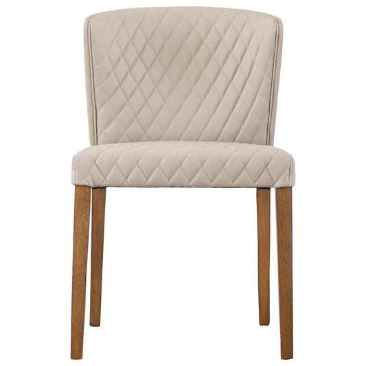 Albie Diamond Stitching Faux Leather Dining Side Chair, (Set of 2)