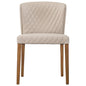 Albie Diamond Stitching Faux Leather Dining Side Chair, (Set of 2)