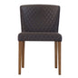 Albie Diamond Stitching Faux Leather Chair, (Set of 2)