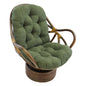 Rattan Swivel Rocker with Micro Suede Cushion