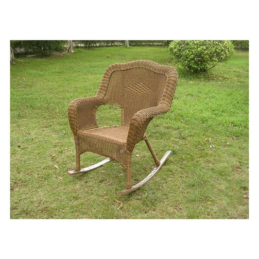 Camelback Resin Wicker Rocker