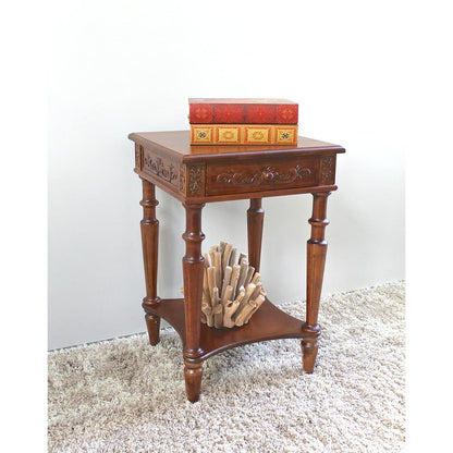 Carved Wood Square Table