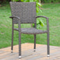Ibiza Resin Pandan Aluminum Square Back Dining Chair (Set of 6)