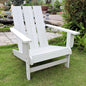 Acacia Large Square Back Adirondack Chair with Antique White Finish