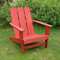 Acacia Large Square Back Adirondack Chair with Barn Red Finish
