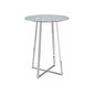 Bart Table, Glass Top/Chrome Base, 32"Rd X 42"H