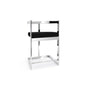 Bar Stool, 30'' With Black Cushion And Stainless Steel Base