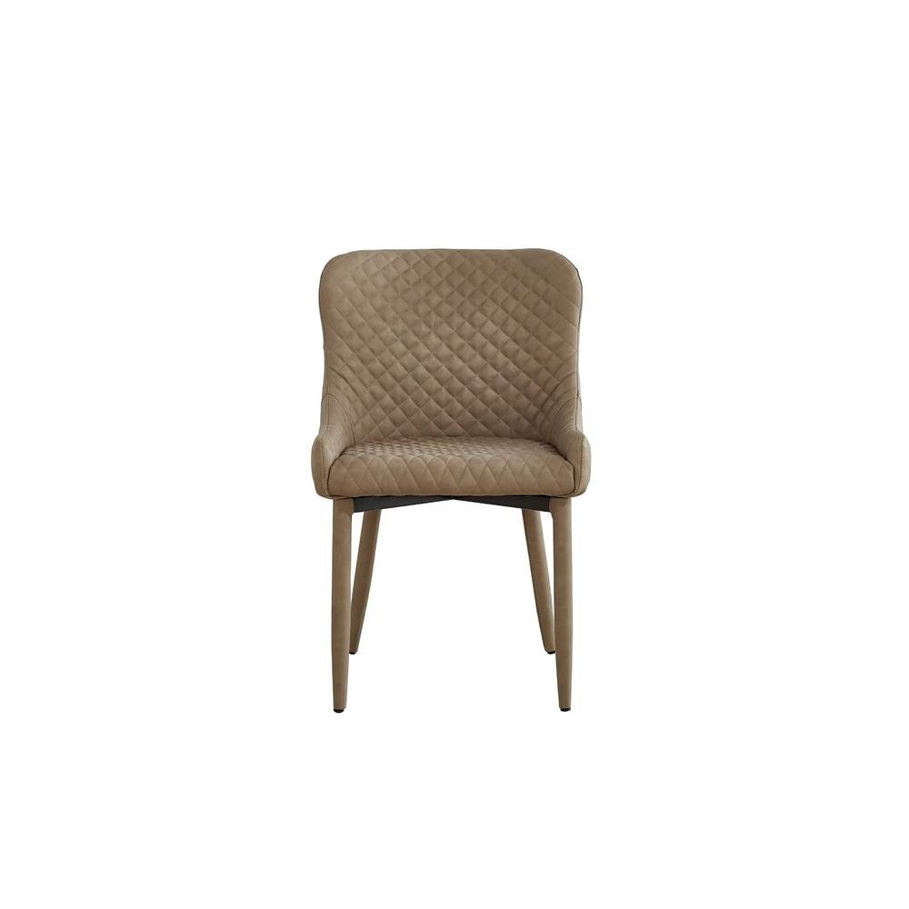 Upholstered Dining Chair With Tufted Seat, Light Gray, Set Of 4