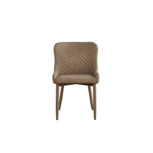 Upholstered Dining Chair With Tufted Seat, Light Gray, Set Of 4