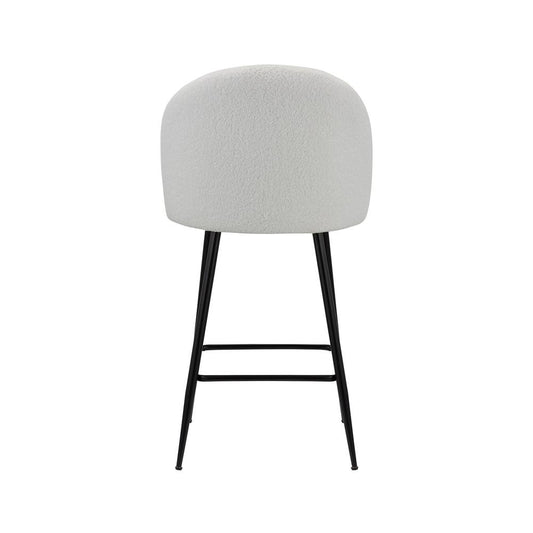 Teddy Fabric 26''H Stool With Metal Leg, Set Of 2