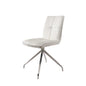 Dining Chair With Pu Seat And Brushed Stainless Steel Leg, Set Of 2