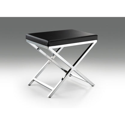Black Chair  With Chrome Legs