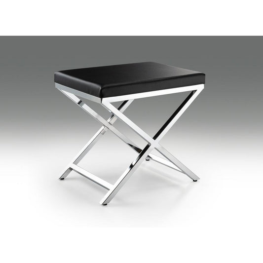 Black Chair  With Chrome Legs