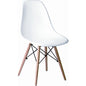 Pp Chair With Wood Legs, White, Set Of 2