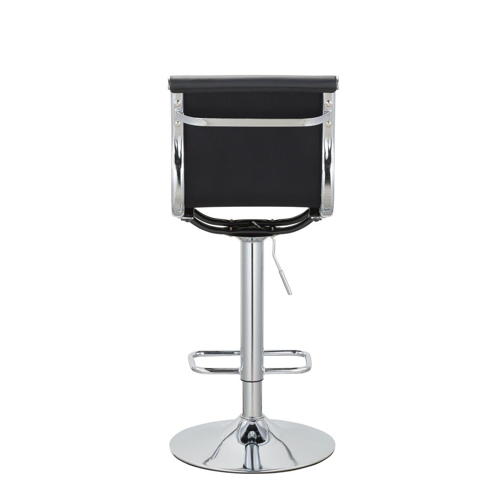 (37'' ~ 45.5'')H Adjustable Pu Bar Stool With Chrome Leg, Set Of 2