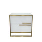 MDF Night Stand with Matte Gold Frame