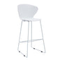 Midcentury Polypropylene Bar Stool With Metal Legs, Set Of 2