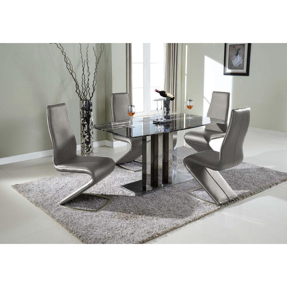 18"X24"X41" High Back Chair W/ Chrome Base, Set Of 2
