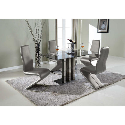 18"X24"X41" High Back Chair W/ Chrome Base, Set Of 2