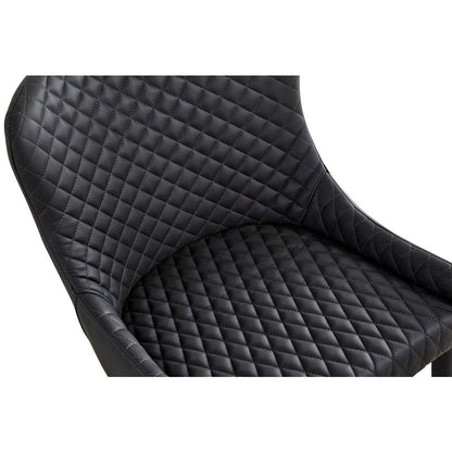 Upholstered Dining Chair With Tufted Seat , Dark Gray, Set Of 4