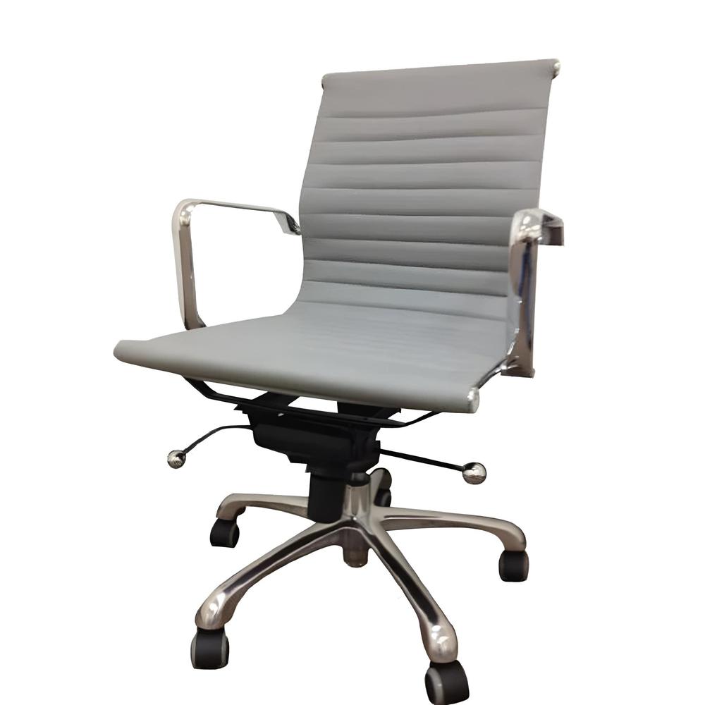 Low Back Leatherette Office Chair W/ Recliner, Locks, Swivel